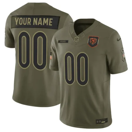 Chicago Bears Active Player Custom Olive 2025 F.U.S.E. Salute to Service Limited Stitched Football Jersey