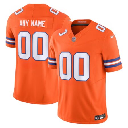 Denver Broncos Orange Mile High Collection 1977 Throwback Custom Game Jersey