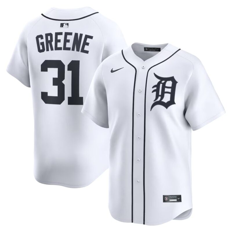 Detroit Tigers Riley Greene White Home Limited Jersey