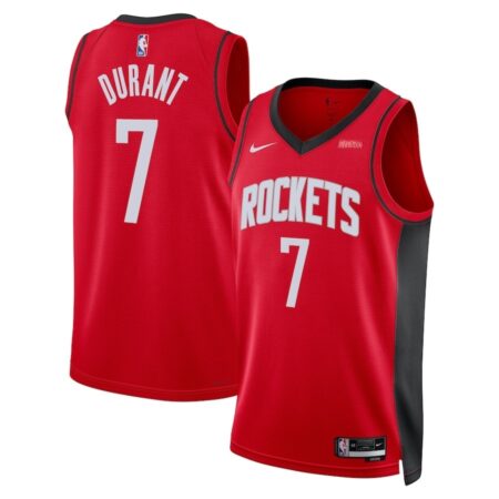 Kevin Durant Rockets 2025 Red Jersey