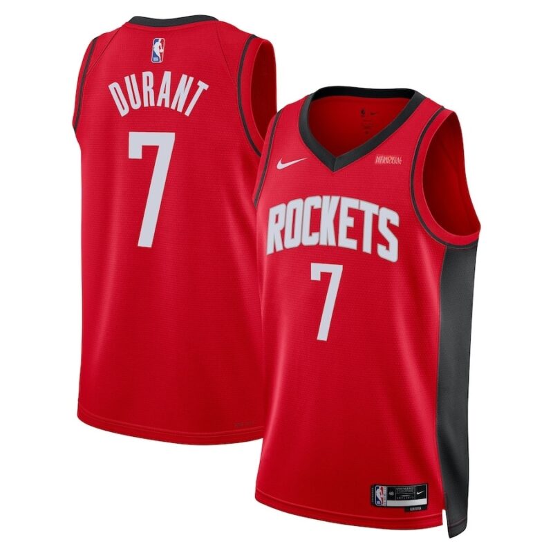 Kevin Durant Rockets 2025 Red Jersey