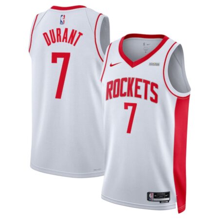 Kevin Durant Rockets 2025 White Jersey
