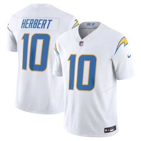 Los Angeles Chargers Justin Herbert White Vapor F.U.S.E. Limited Jersey