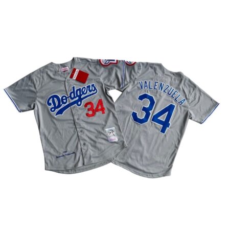 Los Angeles Dodgers 1981 Fernando Valenzuela Gray Jersey