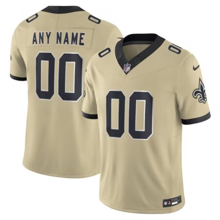 New Orleans Saints Gold Gameday Golds Alternate Custom Jersey
