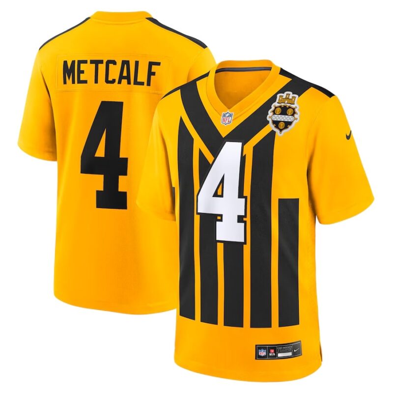 Pittsburgh Steelers DK Metcalf Gold Alternate 1933 Throwback Game Jersey