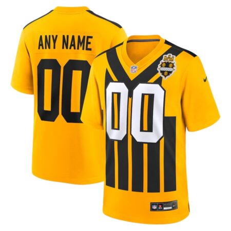 Pittsburgh Steelers Gold Alternate 1933 Throwback Game Custom Jersey
