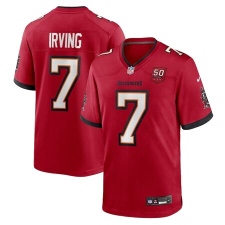 Tampa Bay Buccaneers Bucky Irving Red 50th Season Team Game Jersey
