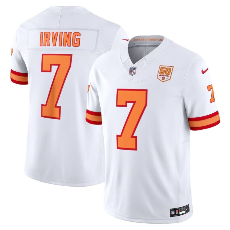Tampa Bay Buccaneers Bucky Irving White Vapor F.U.S.E. Player Limited Jersey