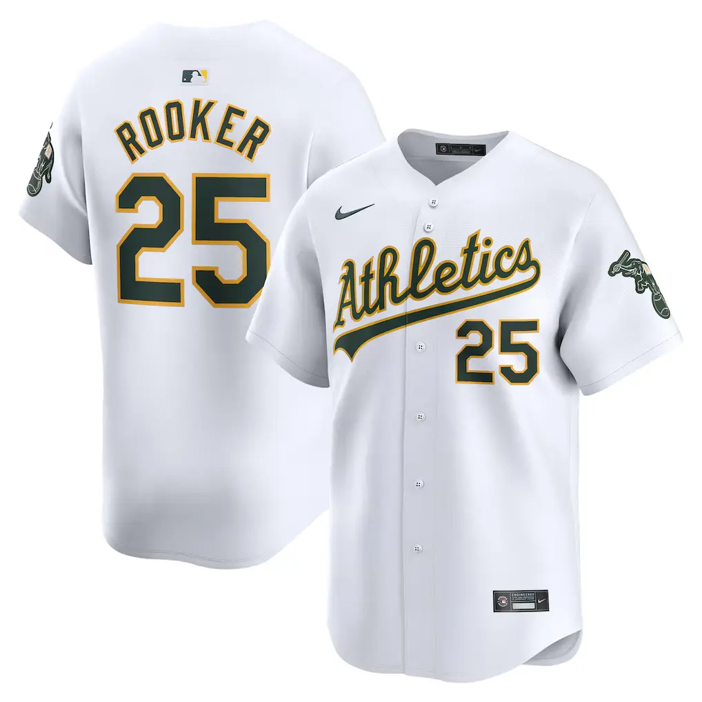 Athletics Brent Rooker Nike White Home Limited Player Jersey