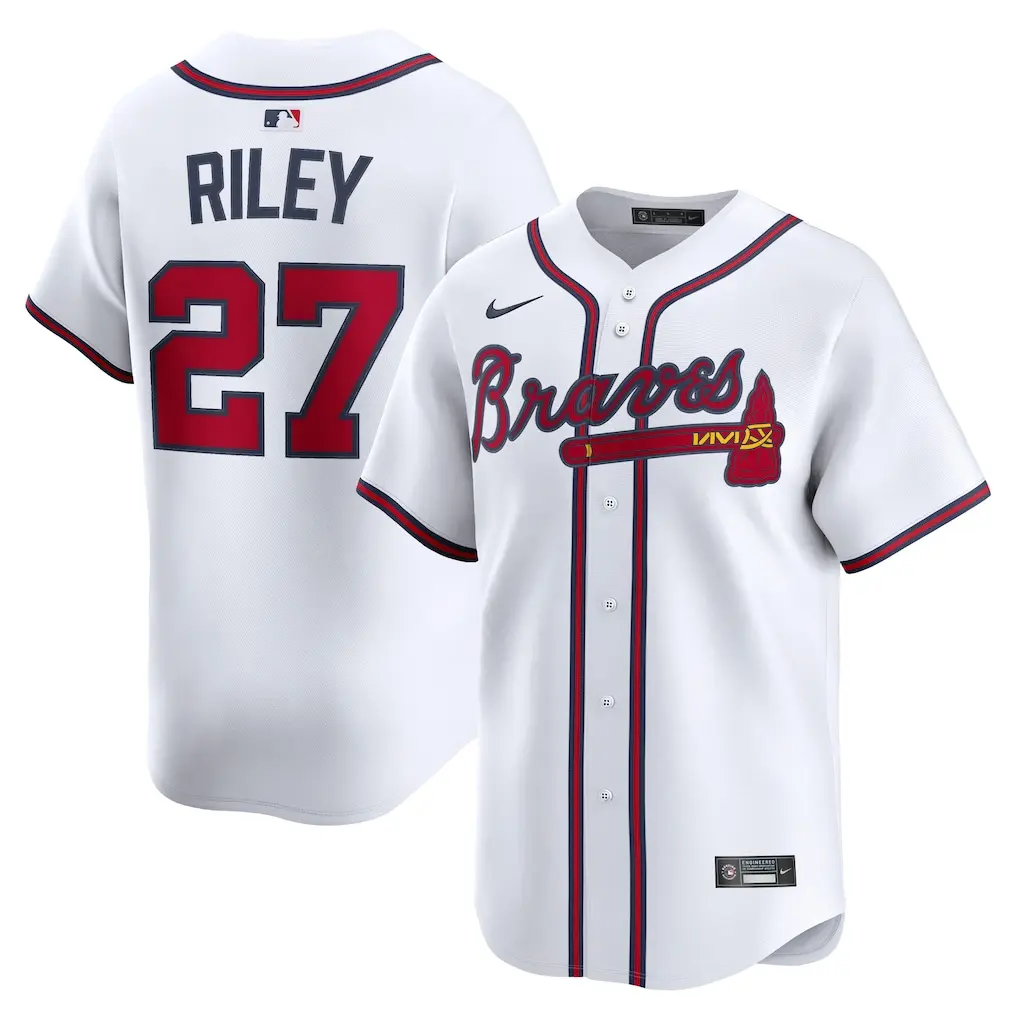 Atlanta Braves Austin Riley Nike White Home Limited Player Jersey