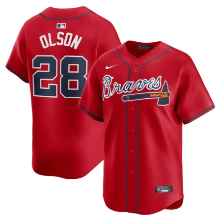Atlanta Braves Matt Olson Nike Red Alternate Limited Player Jersey