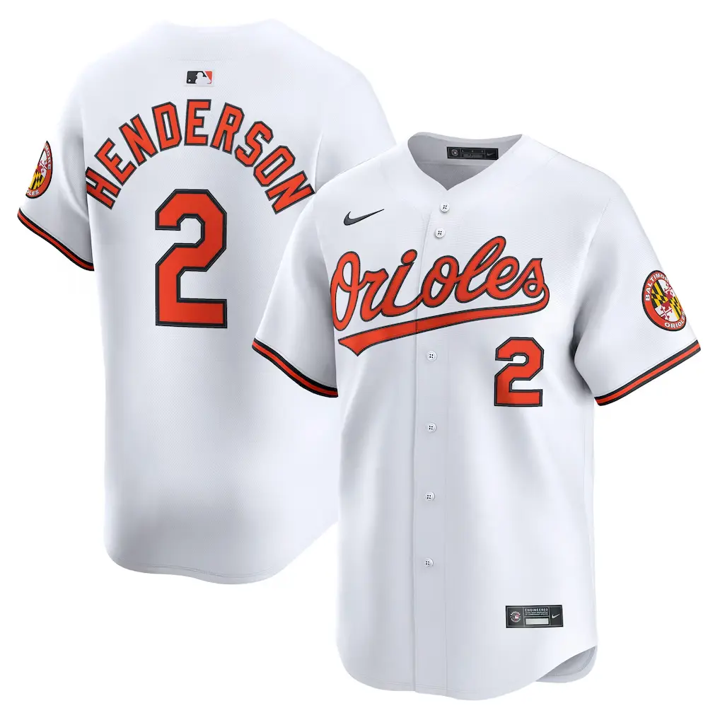 Baltimore Orioles Gunnar Henderson Nike White Home Limited Player Jersey