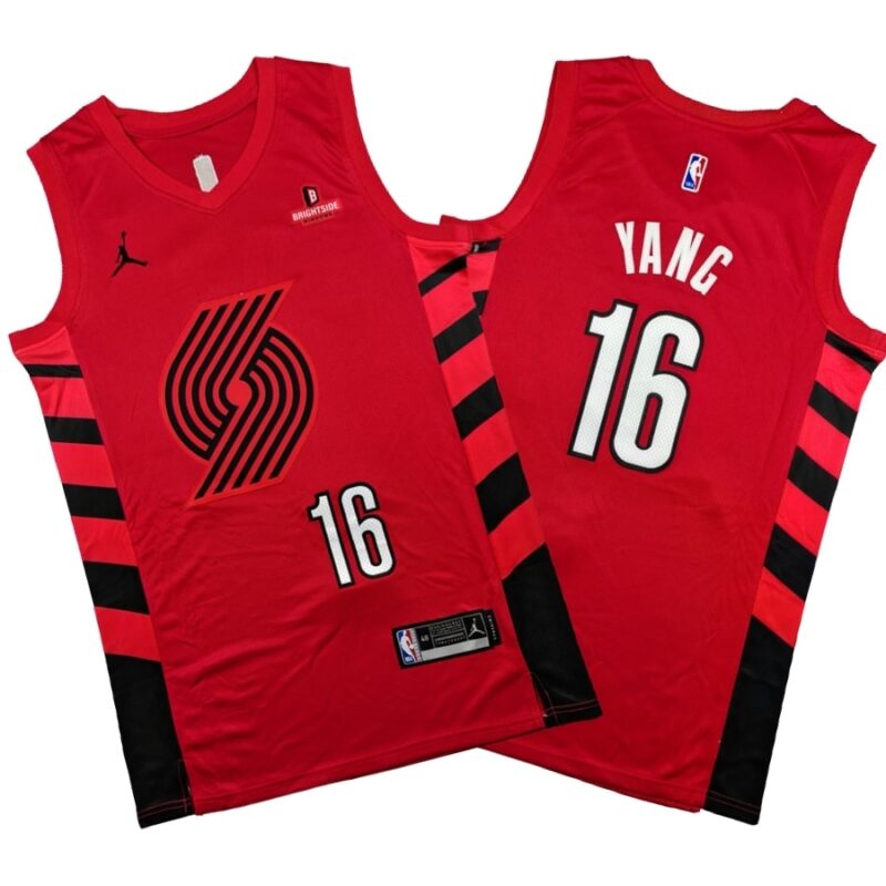 Blazers Yang Hansen Red Jersey
