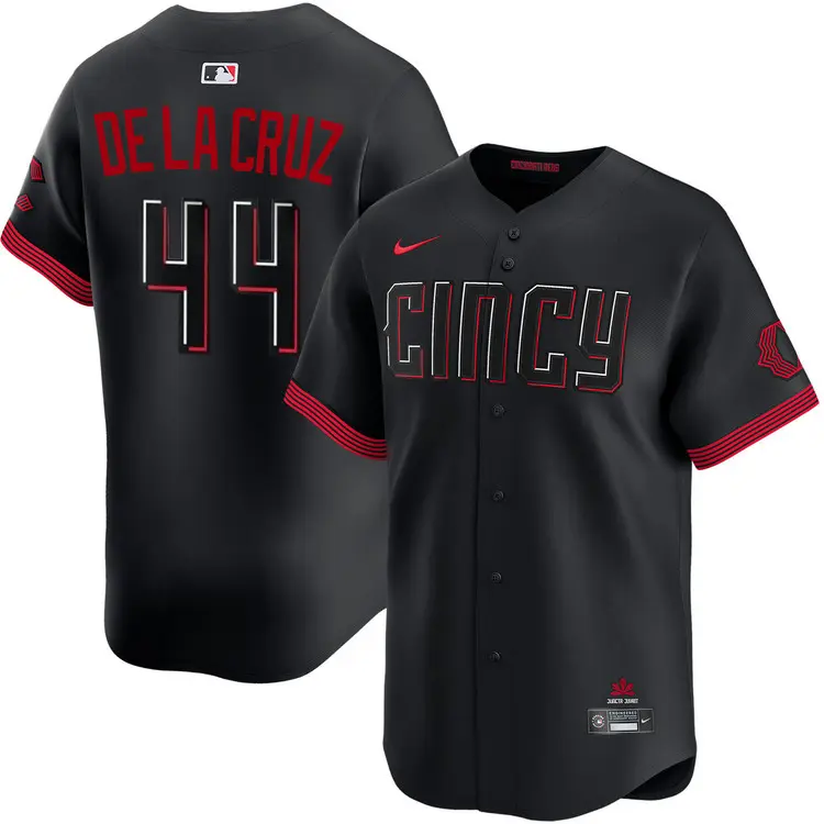 Elly De La Cruz Reds Black City Connect Jersey Stitched