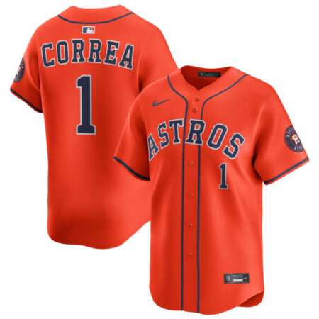 Houston Astros Carlos Correa Orange Limited Jersey