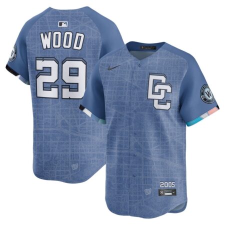 James Wood Washington Nationals Blue City Connect Limited Jersey