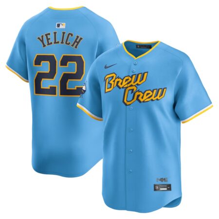 Milwaukee Brewers Christian Yelich Powder Blue City Connect Limited Jersey