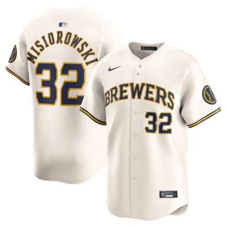 Milwaukee Brewers Jacob Misiorowski Cream Home Limited Jersey