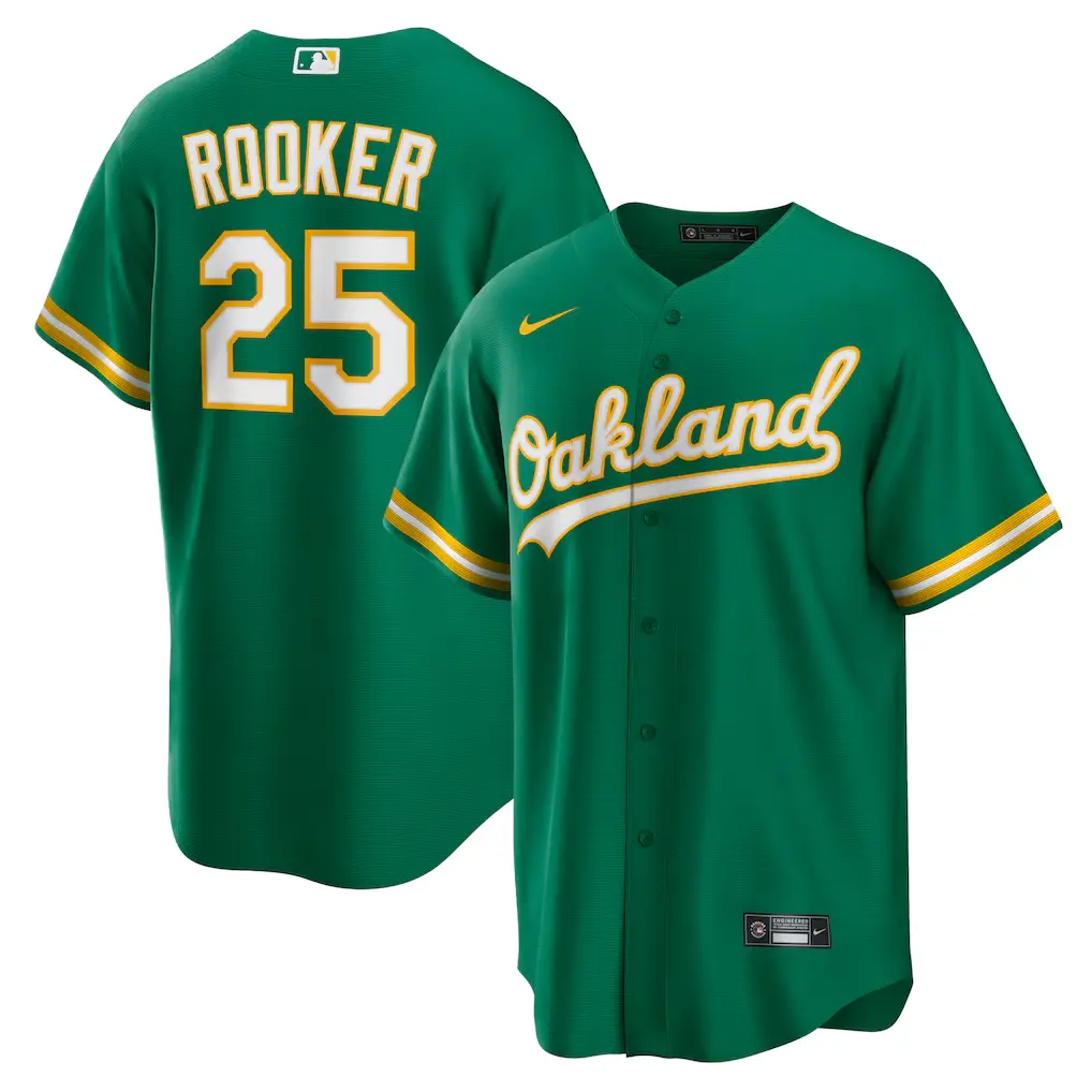 Oakland Athletics Brent Rooker Nike Kelly Green Alternate Jersey