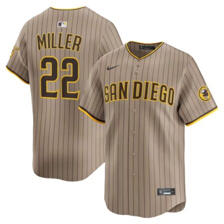 San Diego Padres Mason Miller Khaki Alternate Jersey