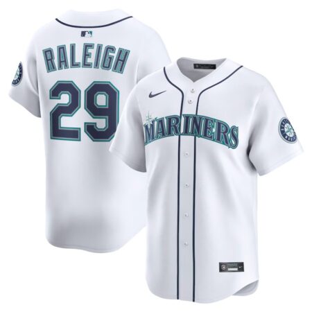 Seattle Mariners Cal Raleigh White Home Limited Player Jersey