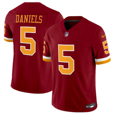 Washington Commanders #5 Jayden Daniels Burgundy 2025 F.U.S.E. Throwback Limited Stitched Football Jersey