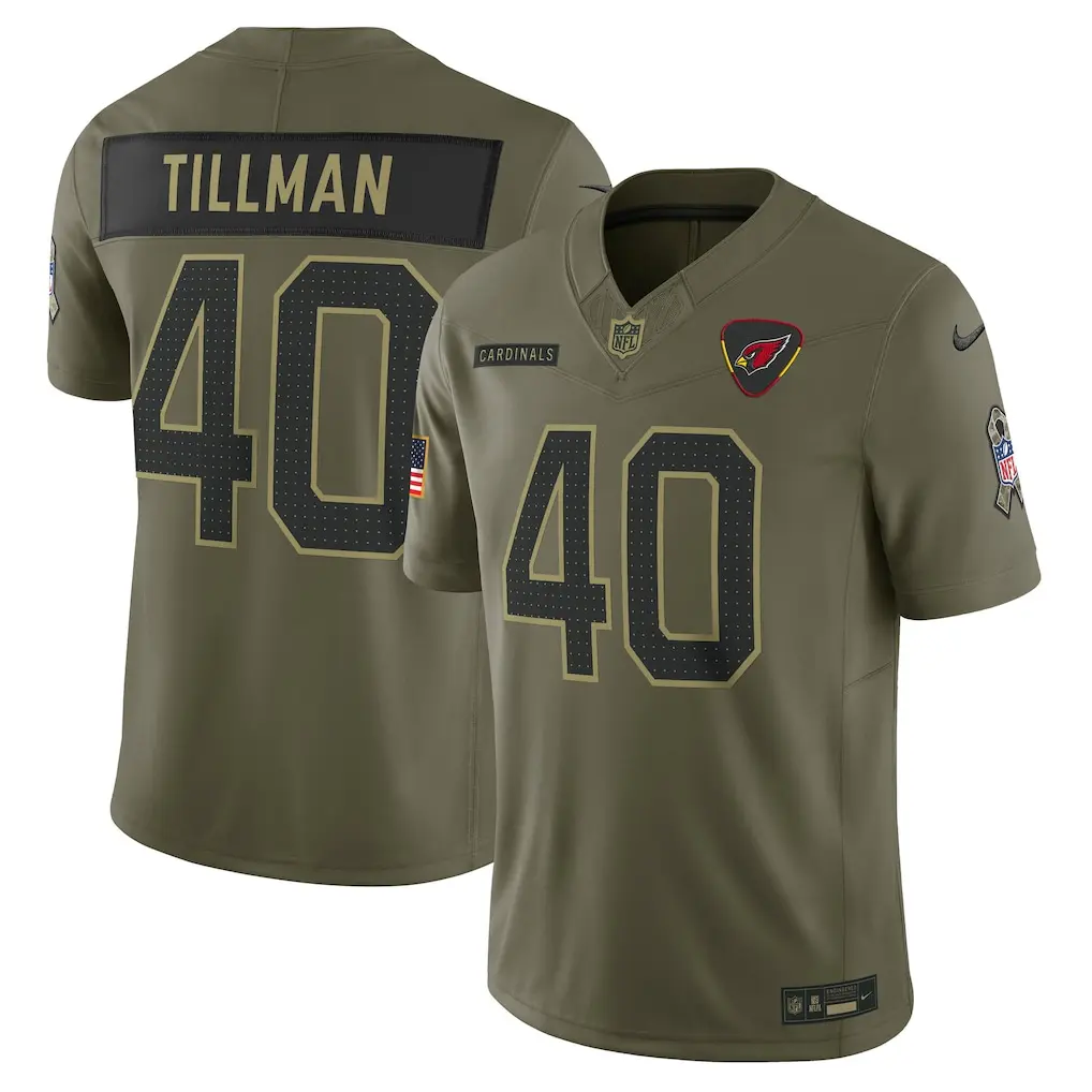 Arizona Cardinals Pat Tillman Olive 2025 Salute to Service Retired Limited Jersey