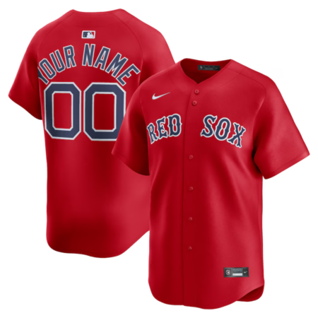 Boston Red Sox Red Alternate Limited Custom Jersey