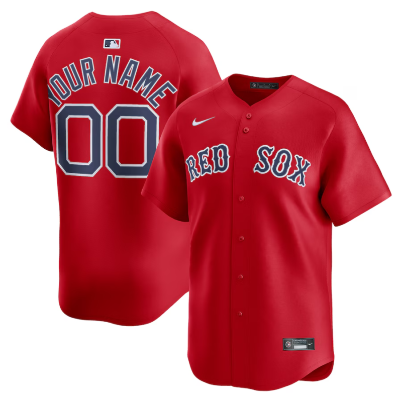 Boston Red Sox Red Alternate Limited Custom Jersey