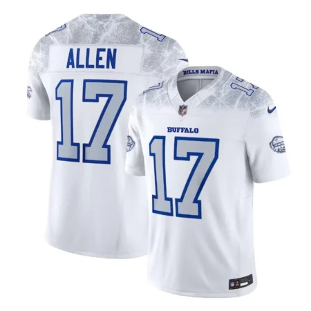 Josh Allen 2025 Buffalo Bills White Rivalries Collection Jersey