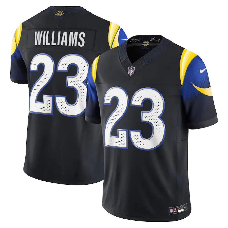 Los Angeles Rams Kyren Williams Midnight Blue 2025 Rivalries Collection Limited Jersey