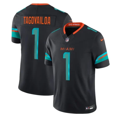 Miami Dolphins Tua Tagovailoa Pitch Blue 2025 Rivalries Collection Limited Jersey