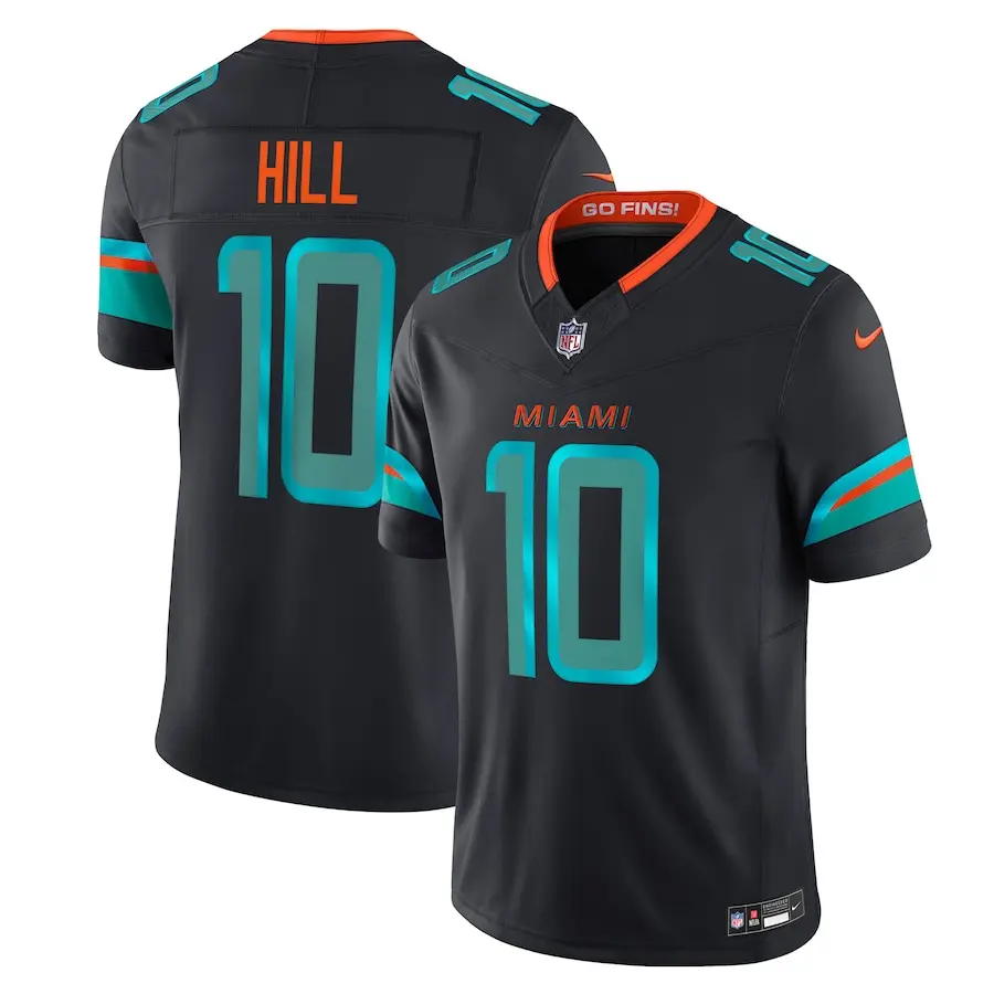 Miami Dolphins Tyreek Hill Pitch Blue 2025 Rivalries Collection Limited Jersey