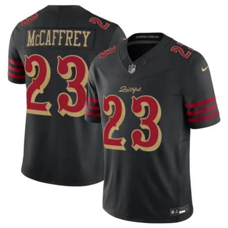 San Francisco 49ers #23 Christian McCaffrey Black 2025 Rivalries Collection Jersey