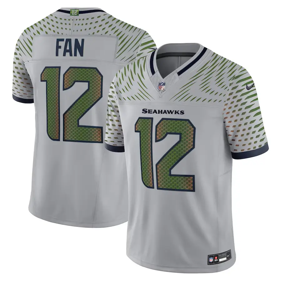 Seattle Seahawks 12s Wolf Gray 2025 Rivalries Collection Limited Jersey