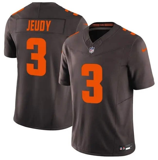 Cleveland Browns Jerry Jeudy Brown Alpha Dawg Game Jersey