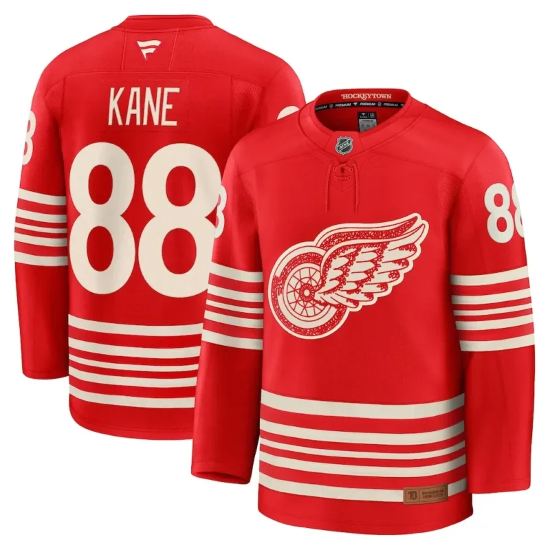 Detroit Red Wings Patrick Kane Red Centennial Premium Player Jersey