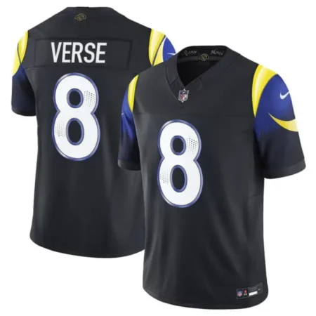 Los Angeles Rams #8 Jared Verse Black 2025 F.U.S.E. “Rivalries” Vapor Limited Stitched Jersey