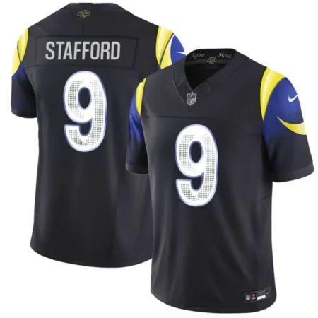 Los Angeles Rams #9 Matthew Stafford Black 2025 F.U.S.E. “Rivalries” Vapor Limited Stitched Football Jersey