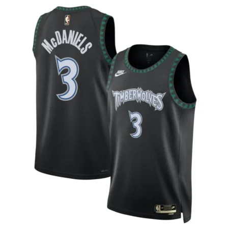 Minnesota Timberwolves Classic Edition Jersey - Black - Jaden McDaniels
