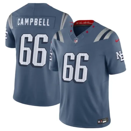 New England Patriots #66 Will Campbell 2025 Rivalries”Limited Stitched Football Jersey