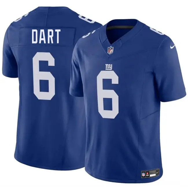New York Giants #6 Jaxson Dart Blue 2025 Draft F.U.S.E. Vapor Untouchable Limited Stitched Football Jersey