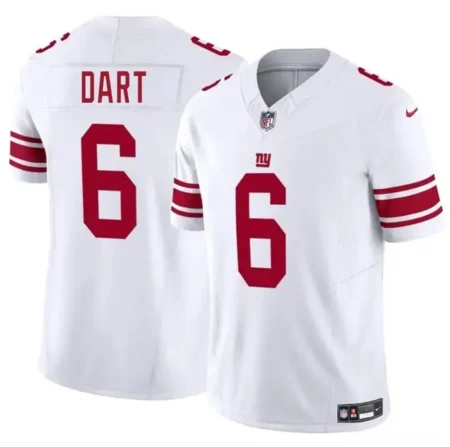 New York Giants #6 Jaxson Dart White 2025 Draft F.U.S.E. Vapor Untouchable Limited Stitched Football Jersey