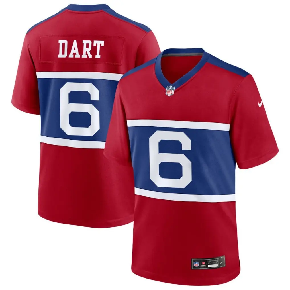 New York Giants Jaxson Dart Century Red Alternate Jersey