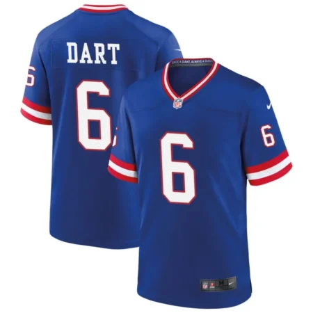 New York Giants Jaxson Dart Royal Classic Jersey