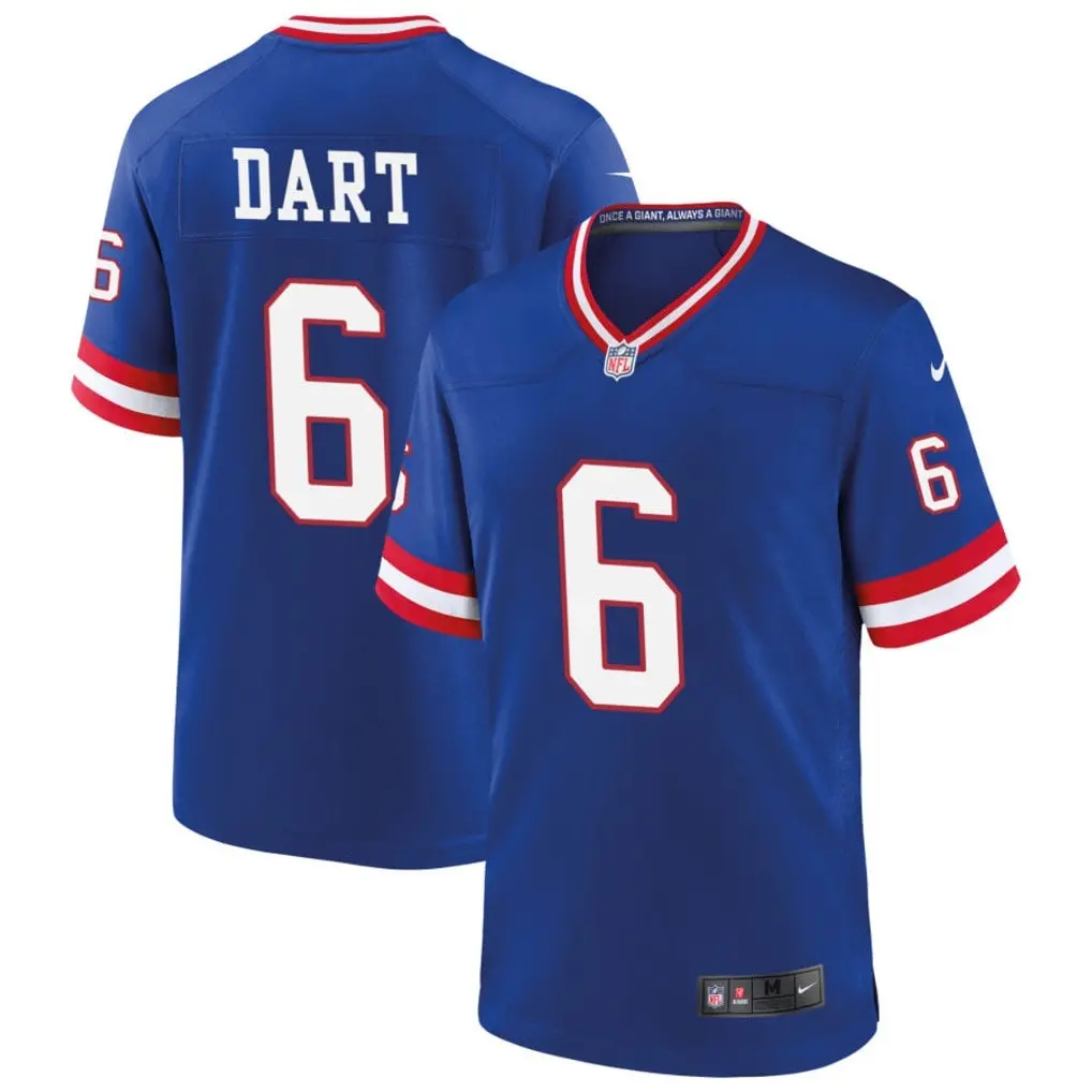 New York Giants Jaxson Dart Royal Classic Jersey