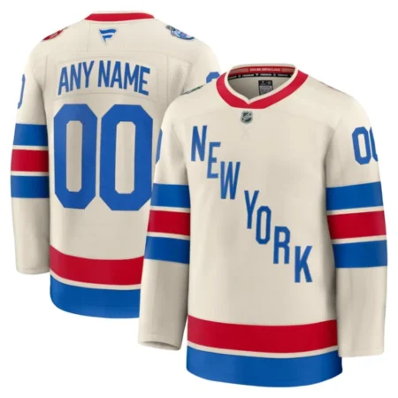 New York Rangers Beige 2026 NHL Winter Classic Premium Custom Jersey