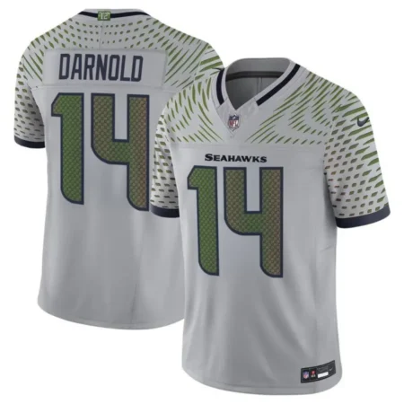 Seattle Seahawks #14 Sam Darnold Grey 2025 RivalriesLimited Stitched Football Jersey