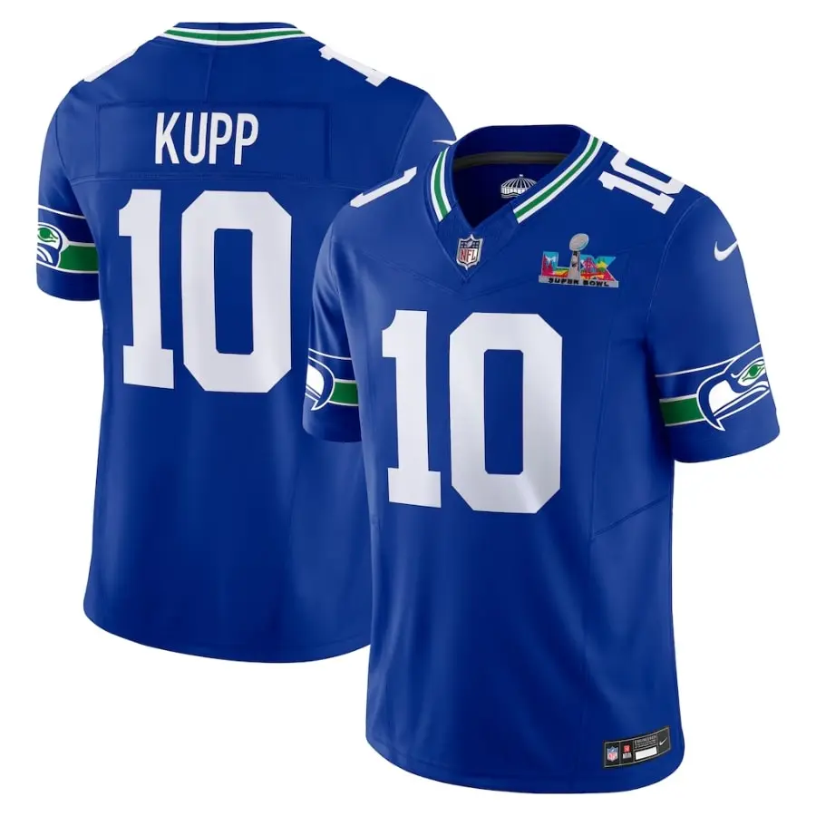Seattle Seahawks Cooper Kupp Nike Royal Alternate 2026 Bowl LX Patch Limited Jersey